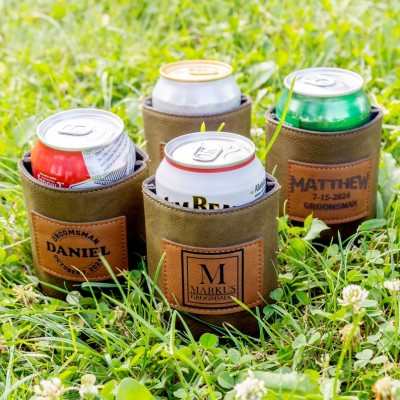 Personalised Groomsmen Can Cooler Holder Wedding Favors