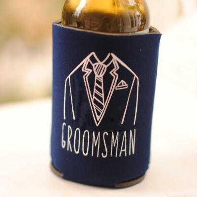 Personalised Groomsmen Proposal Foam Can Coolers Groomsman Gift Ideas