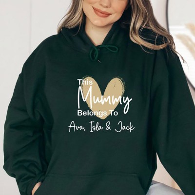 Personalised This Mummy Belongs Hoodie Mummy Gift Mother's Day Gift