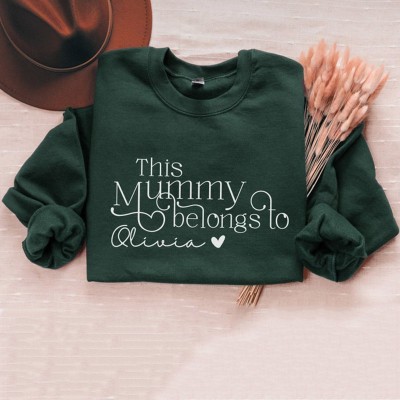 Personalised This Mummy Belongs Sweatshirt Mummy Gift New Mum Gift