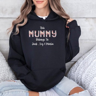 Personalised This Mummy Belongs Hoodie Mummy Jumper Mummy To Be Gift