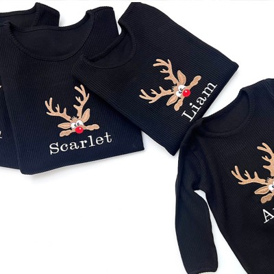 Personalised Embroidered Baby Pajamas - Newborn Essentials Christmas Gifts for Kids