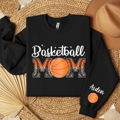 Personalised Basketball Hoodie Game Day Sweatshirt Mum Gift