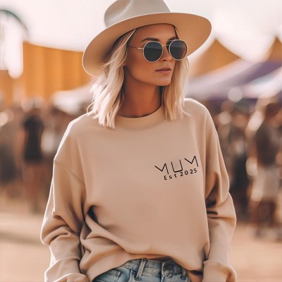 Personalised Mum Sweatshirt Hoodie New Mom Outfit Happy Mother's Day Gifts