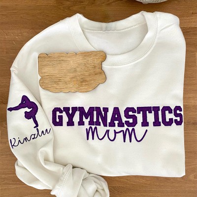 Personalised Embroidered Gymnastics Mum Crewneck Gymnast Sweatshirt