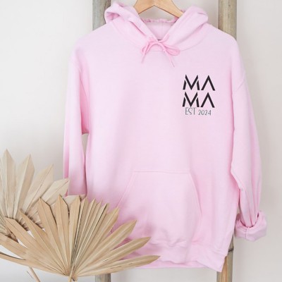 Personalised Mama Sweatshirt with Date and Name Mother's Day Gifts