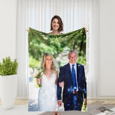 Personalised  Picture Blanket Unique Couple Gift Special Memory Keepsake