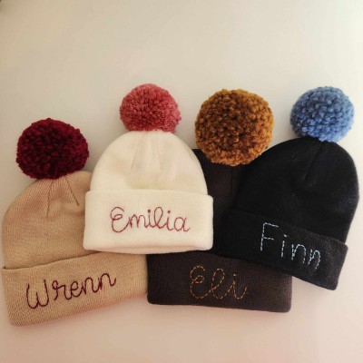 Personalizaded Knit Hat Made to Order Design Our Own Initial Hat