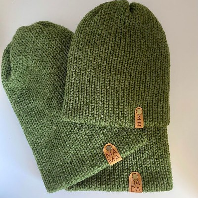 Personalized Family Beanies Set DADA MAMA and MINI
