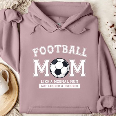 Personalised Football Mum Hoodie Mother's Day Hoodie Football Lovers Hoodie