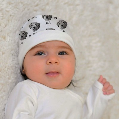 Custom Baby Beanie Pet Pattern Custom Beanie Pet Portrait From Photo