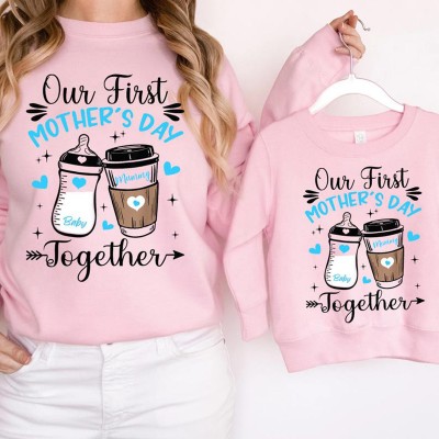Personalised Our First Mother's Day Together Family Matching Sweatshirt
