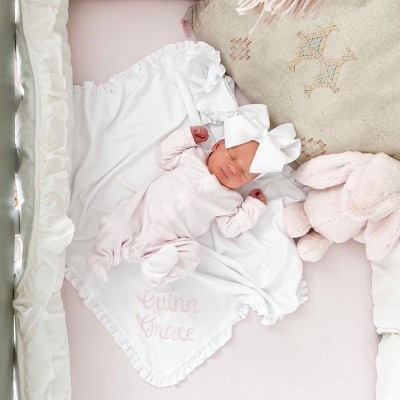 Personalised Soft and Cozy Baby Blanket Housewarming Newborn Baby Gift