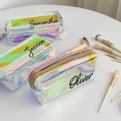 Personalised Clear Toiletry Bag PVC Bag Travel Makeup Hen Party Gift