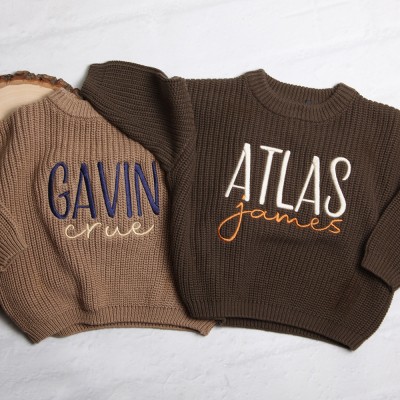 Personalized Embroidered Baby and Toddler Sweater