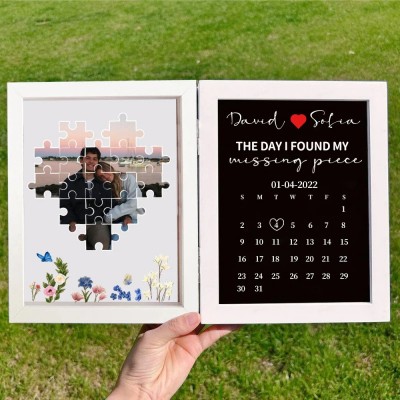 Personalised The Day I Found My Missing Piece Puzzele Photo Frame