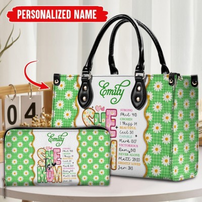 Personalised Leather Handbag Custom Mother's Day Gift