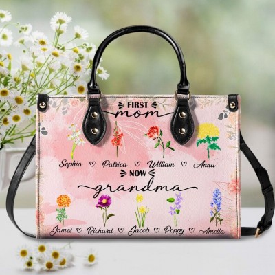 Personalised Birth Month Flower Bags Gift Mother's Day Gift