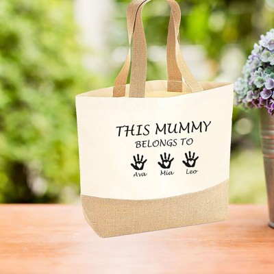 Personalised This Mummy Belongs Jute Bag Gift For Mothers Mother's Day Gift