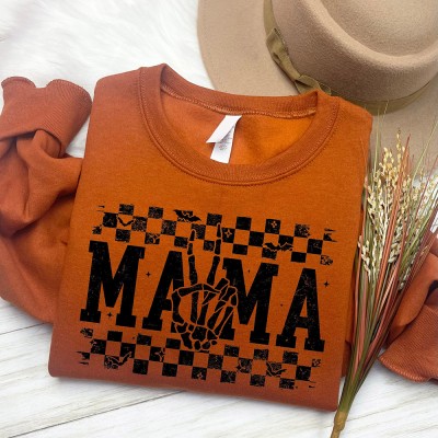  Custom Mama Halloween Sweatshirt Spooky Season Shirt