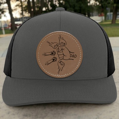 Personalized Dad Fist Bump Trucker Hat Fathers Day Hat Gift