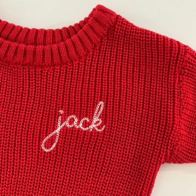 Personalized Baby Toddler Embroidered Name Sweater