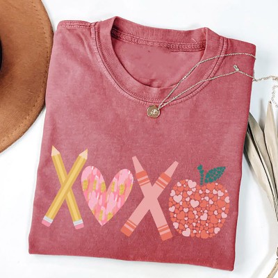 Personalised Funny Valentine Heart XOXO Sweatshirt Gift for Her or Him