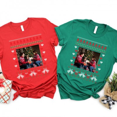 Custom Photo Christmas Shirt Family Photo Christmas Shirt