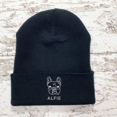 Custom Pet Beanie Using Pet Photo Personalized Dog Winter Hat