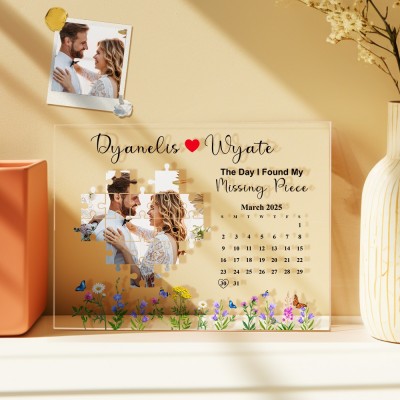 The Day I Found My Missing Piece Personalised Photo Lightbox