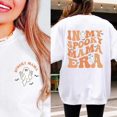 Custom Mama Halloween Sweatshirt Spooky Season Shirt