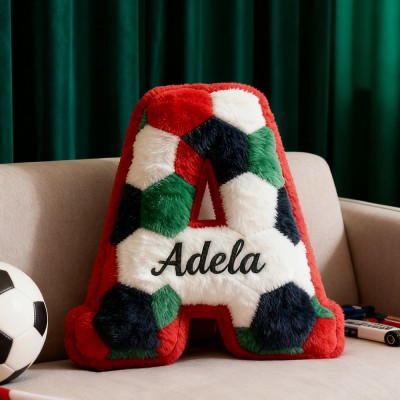 Personalised Christmas Pillow with Name Sports Fans Xmas Gift for Kids