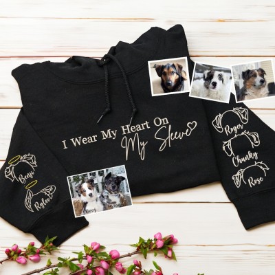 Personalised Embroidered Pet Ears Hoodie Custom Pet Gift Dog Mum Gift