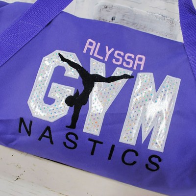 Personalised Embroidered Gymnastics Bag Gymnast Gift Idea for Kid Duffle Bag with Name Gift
