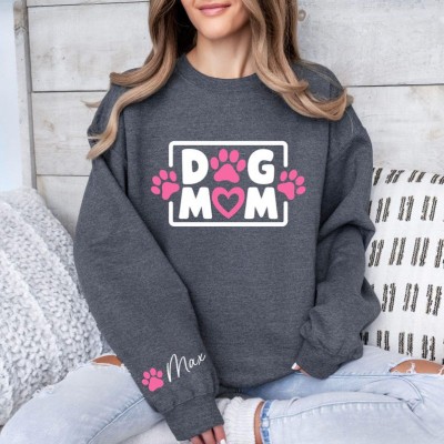 Personalised Dog Mum Sweatshirt Dog Mum Gift Dog Owner Outfit