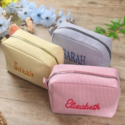 Personalised Embroidered Makeup Travel Organizer Bridal Shower Gift