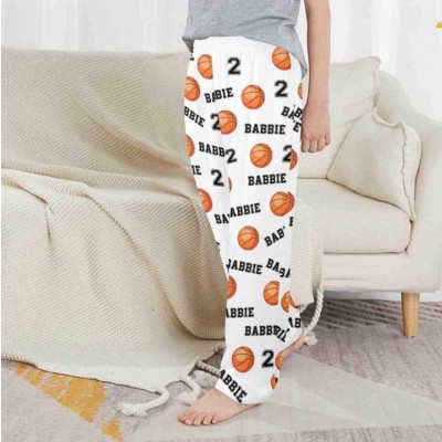 Custom Softball Pajama Pants with Name Personalised Sport Pajama Pants for Family