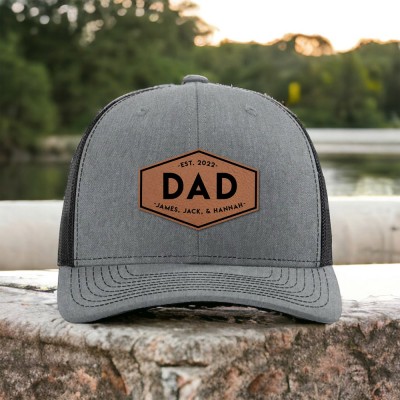 Personalized Gift for Him Dad Hat Custom Hat with Kids Names