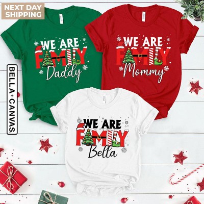 Personalised Matching Family Christmas Shirts Xmas Party Outfits