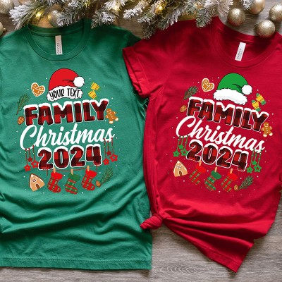 Personalised Matching Family Christmas Shirts Xmas Party Outfits